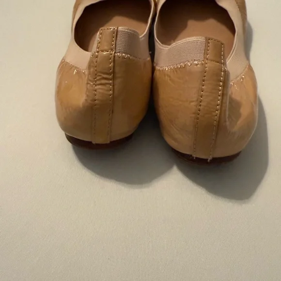 Tory Burch Camel/Tan Patent Leather Travel Flats - Picture 3 of 9